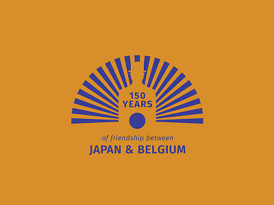 Logo 150 years Japan & Belgium belgium identity japan logo logotype