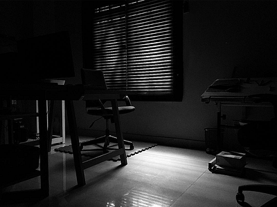 Workspace in the Dark crib stduio tools workplace workstation