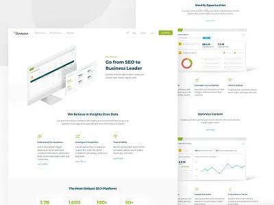Conductor Website Redesign clean illustration product screenshot seo ui uidesign ux uxdesign web website