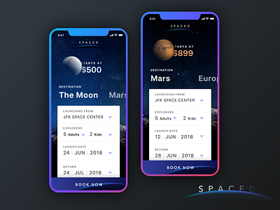 #SPACEDChallenge app colors gradients ui ui design uiux ux