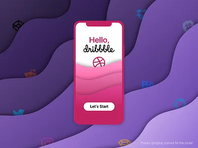 Fly in the sky debut illustration iphone x layers sketch