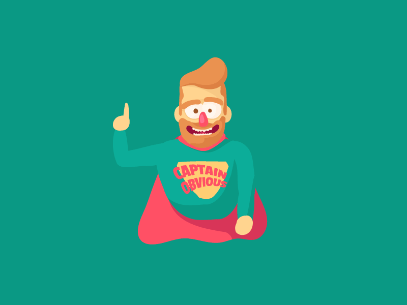 Captain Obvious captain obvious character character design guy hero illustration self portrait super hero