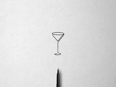 A simple illustration out of one line. cocktail freiburg graphicdesigner illustration mationdesign minimal minimalillustration minimalistic oneline onestroke