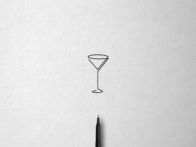 A simple illustration out of one line. cocktail freiburg graphicdesigner illustration mationdesign minimal minimalillustration minimalistic oneline onestroke