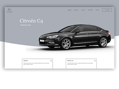 Citroen C4 Concept 2d adobexd app dailyui illustrator iphone photoshop ui uiux ux