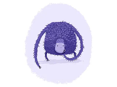 Now where did I leave my banana milkshake? animals banana funny gorilla hairy illustration kids monkey purple
