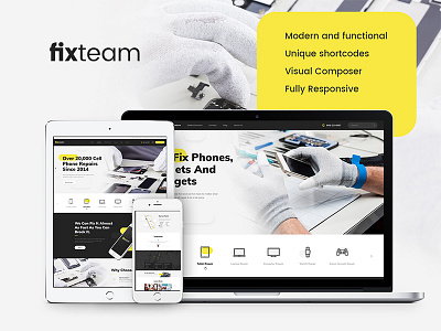 FixTeam | Electronics Repair WordPress Theme business computer repair electrical electronics repair shop electronics. wordpress wordpress theme