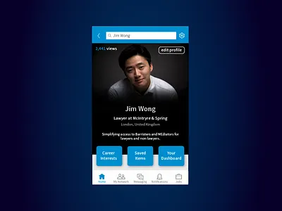 #006 User Profile daily ui mobile user profile