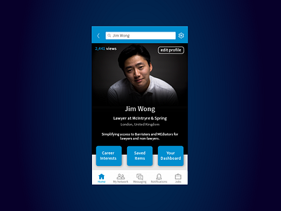 #006 User Profile daily ui mobile user profile