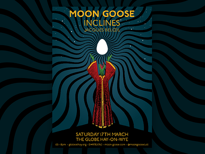 Moon Goose at the Globe 2018 full poster cult egg lizard moon poster star weird