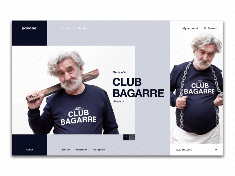 Product page - Pavane #2 animation brand fashion interface landing motion page product slider ui ux
