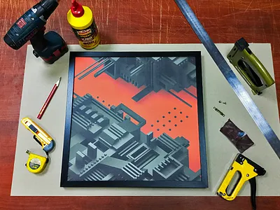 Red River (Rebound+final+WIP) 3d artwork canvas digital digitalart diy framework geometry print textile tolitt wip