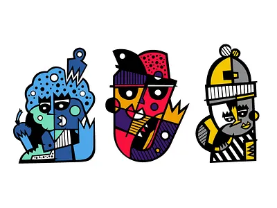 Sticker pack character design illustration sticker vector