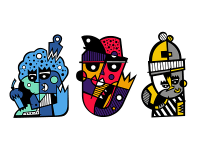 Sticker pack character design illustration sticker vector