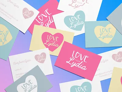 Love from Lydia branding heart identity logo love typography