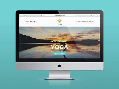 Julie Campbell Yoga gold gold foil logo mandala web design website yoga yoga logo