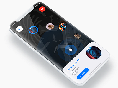 Place UI Kit - Dark Map ar arkit augmented augmented reality ios location map mobile uikit