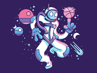 How is He Doing That in Space? character design debut design illustration planets spaceman