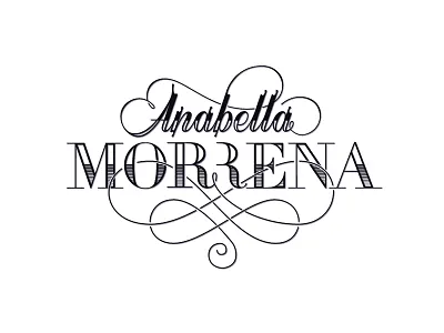 Logo for fashion designer Anabella Morrena art calligraphy design fashion fashiondesigner font graphicdesign handlettering lettering logo logotype typography