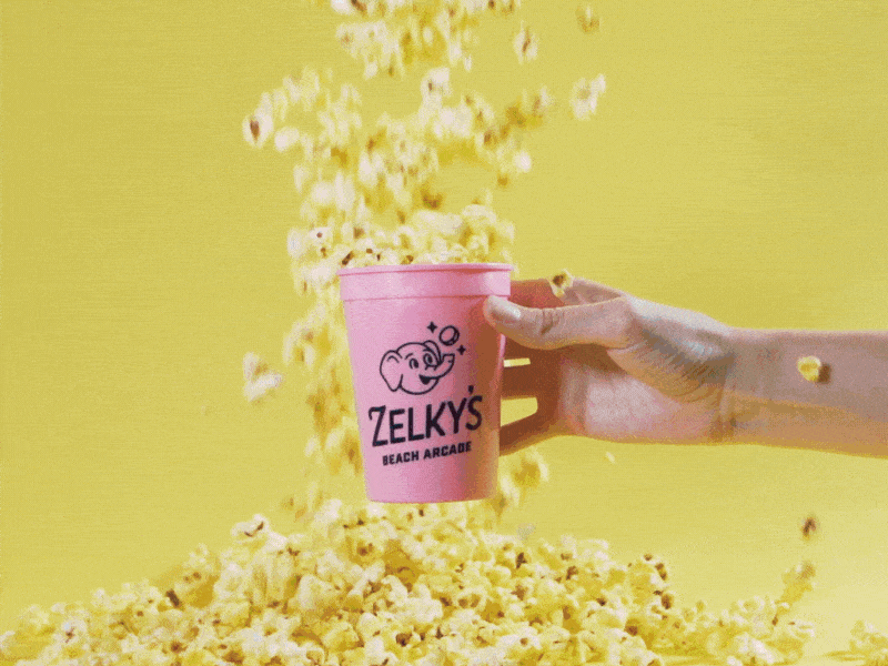 Popcorn branding color elephant focus lab motion