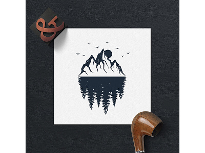 Mountains adventure badge creative double explore exposure grunge logo mountains typography wanderlust