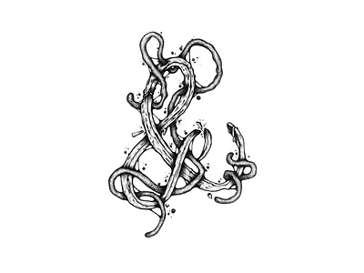 Shattered Ampersand ampersand blackandwhite design handtype type typography