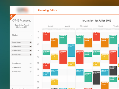 Fitness Planning editor editor fitness planning schedule