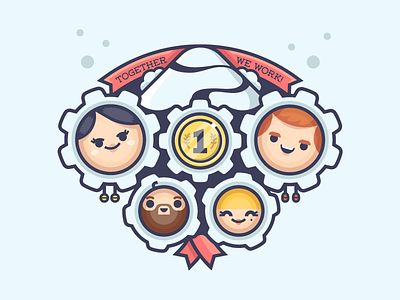 Olympic Teamwork character creative design dribbble illustration olympics team teepublic vector