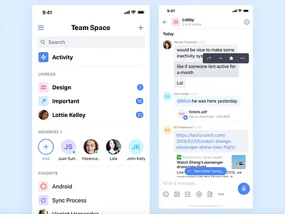 Workspace v.2 activity chat document messenger team work