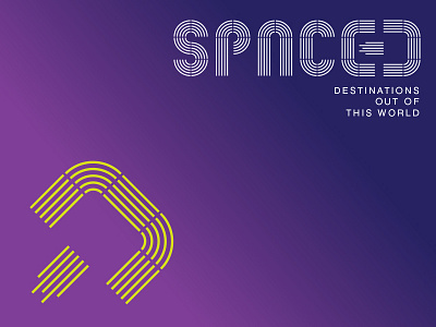 SPACED logo concept 3 custom design logotype rocket type zoom