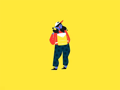Wait brand character illustration woman