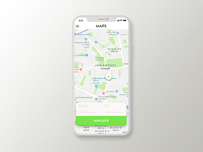 Maps Navigation Concept app appdesign cards interaction iphone swipeable ui ux