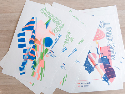 Resonance Series 02 RISO 3d illustration poster print riso risograph