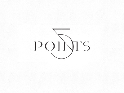 Five points lettering logo style typography