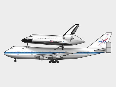 NASA Shuttle Carrier & Space Shuttle Endeavour 747 boeing boeing 747 endeavour illustration la los angeles nasa photoshop plane space space shuttle