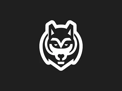 Wolf animal animal logo black and white branding design dog forest head husky icon logo logos mark minimal negative north vector wolf