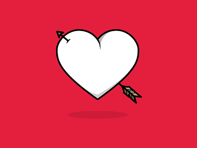 Valentines arrow blood bow colour heart hurt illustration love red shot valentines vector