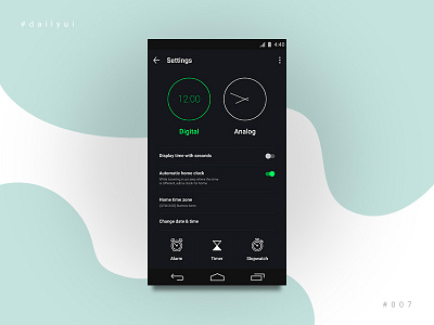 App Settings app dailyui mobile settings ui ux