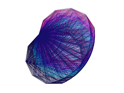 Simple rotational trace abstract geometric illustration