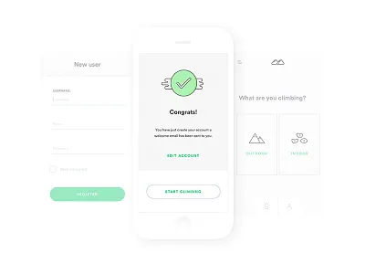 Climbapp shot 1 app application climbapp climbing design ui ui design user experience ux