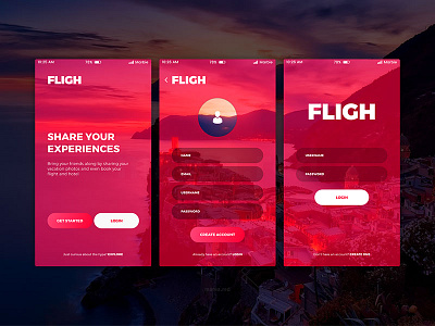 Fligh createaccount dailyui form login signup travel