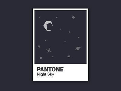 PANTONE OBJECTS – Night Sky icons illustration night nuit pantone pantone color chips stars