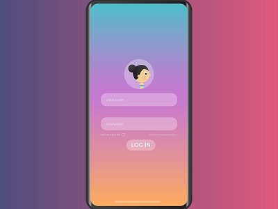 login page ui gradient login login page mockup ui ux