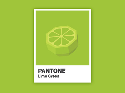 PANTONE OBJECTS – Lime Green icons illustration lemon lime pantone pantone color chips