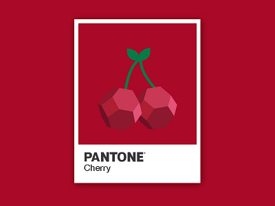 PANTONE OBJECTS – Cherry cherry icons illustration pantone pantone color chips