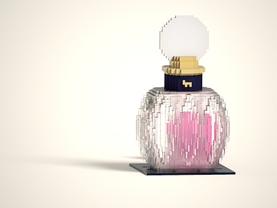 MiuMiu in Valentines’ Day 2018 3d branding color design illustration love miumiu model perfume render valentines day voxel