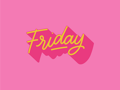 Friday Feels custom lettering type typography