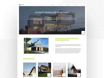 LONDON INTERIOR DESIGN architect building minimalist website