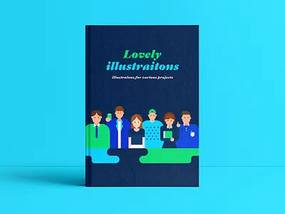 Lovely illustrations colorful cute flat fresh happy illust joy love neat world