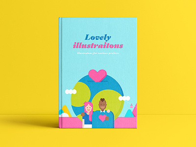 Lovely illustrations colorful cute flat fresh happy illust joy love neat world